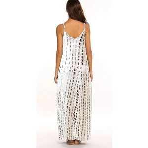 Bohemian Spaghetti Strap Floral Long Maxi Dress with Pockets size LG